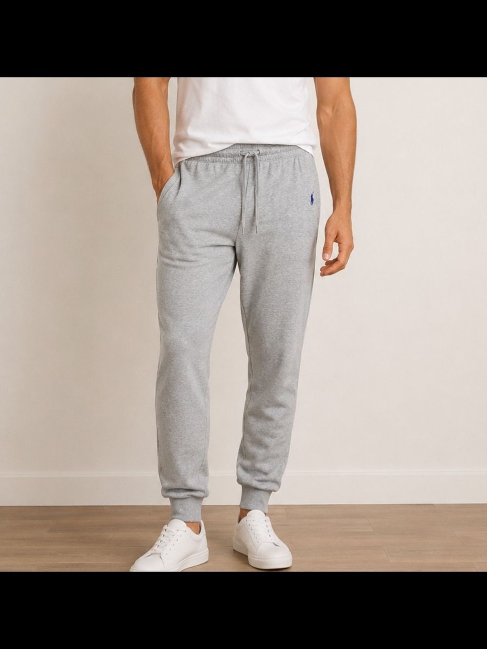 Polo Ralph Lauren Gray Cotton Jogger Lounge Pants Men's XL Embroidered Pony Draw